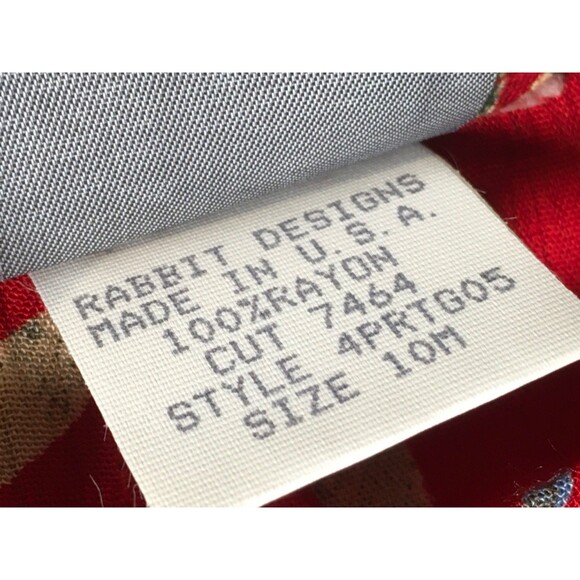 Vintage Rabbit Rabbit Rabbit Red Floral Layered Lightweight Maxidress Size 10M - Picture 10 of 16